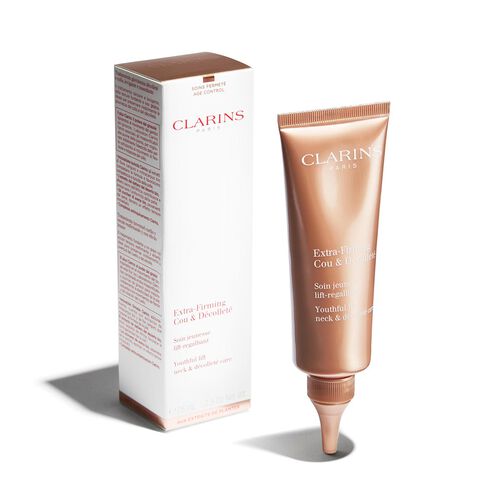 Clarins Extra-Firming Youthful Lift Neck & Décolleté Care 75 ml ทรีทเม้นท์กระชับผิวลำคอ ลดริ้วรอยและความเหี่ยวย่น 